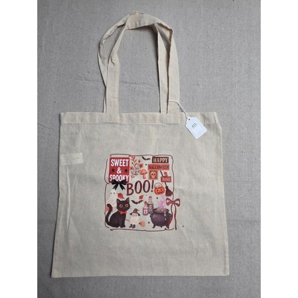 Sweet & Spooky Halloween Canvas Tote Bag